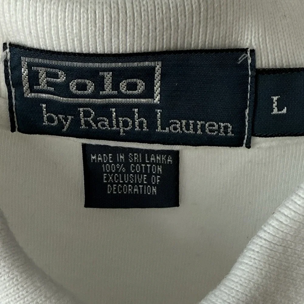Polo Ralph Lauren Mens Tennis Golf Polo Shirt Size XL Pullover‎ White Small Pony